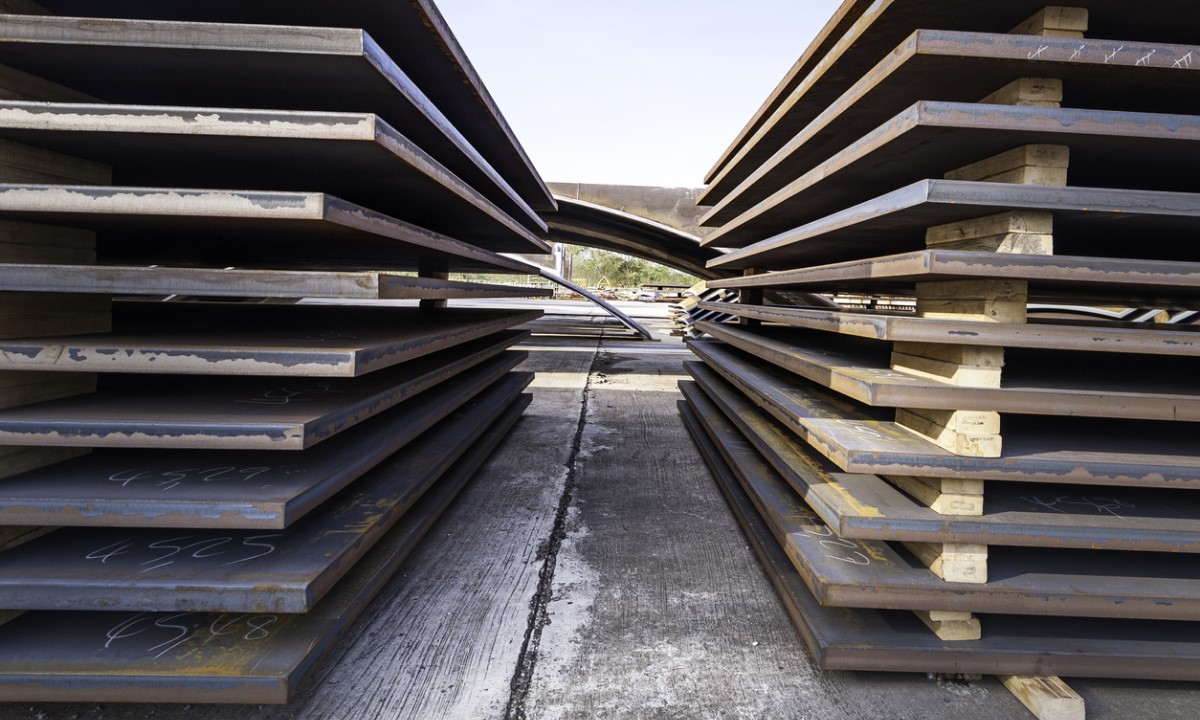 ar steel plates stacked